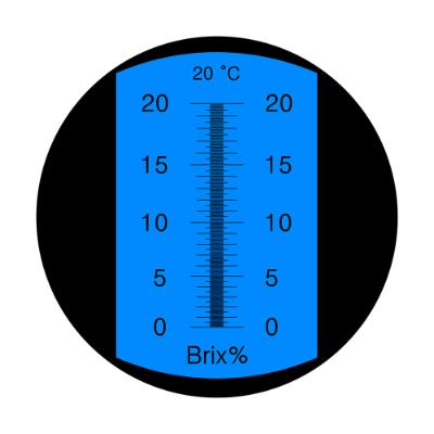 Refraktometer Brix 0-20% med
